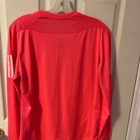 Women Adidas Running Aeroready Athletic Top Size Large Pink - Picture 6 of 8
